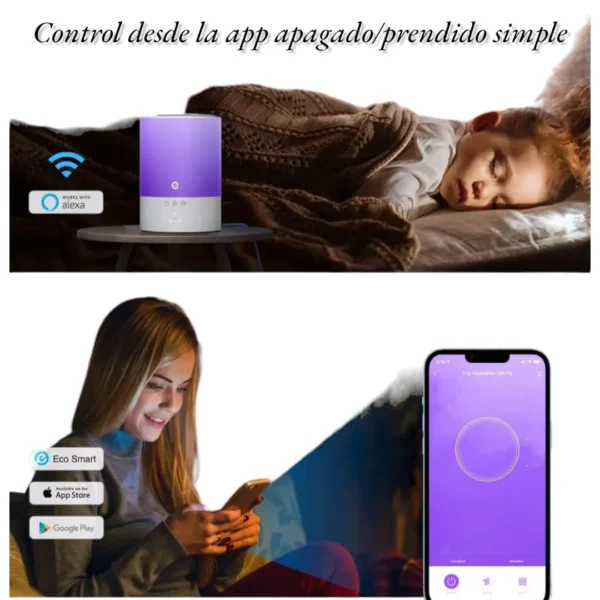 Humificador inteligente 2.5 L compatible con alexa/google home - Image 4